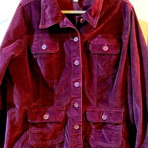 Women’s Deep Purple Corduroy St. John’s Bay Jacket-1X